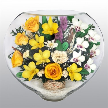 "NaturalFlowers" Арт: ELM-08 цветы в стекле